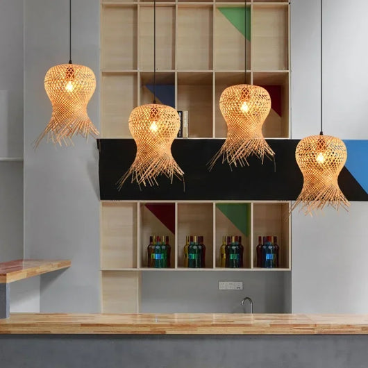 Bisa Fish Trap Weave Pendant Light