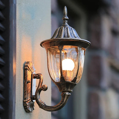 Aive Scrolled Arm Lantern Outdoor Wall Light