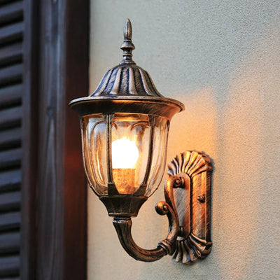 Aive Scrolled Arm Lantern Outdoor Wall Light