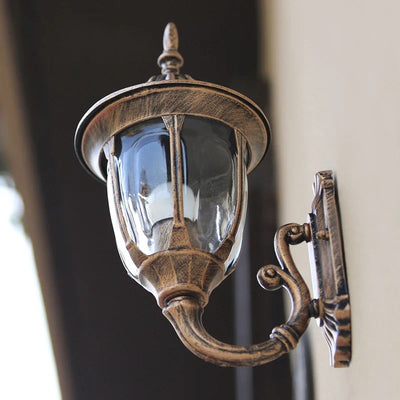 Aive Scrolled Arm Lantern Outdoor Wall Light