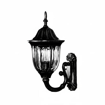 Aive Scrolled Arm Lantern Outdoor Wall Light