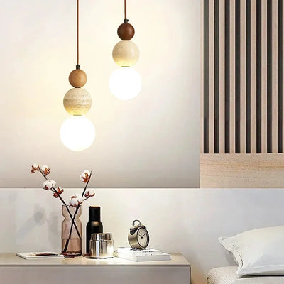 Brin Travertine Cream Pendant Light