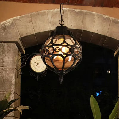 Bazi Globe Cage Outdoor Pendant Light