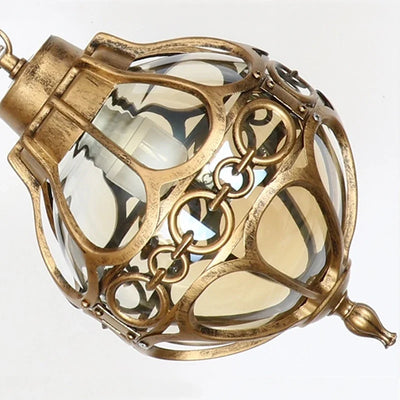 Bazi Globe Cage Outdoor Pendant Light
