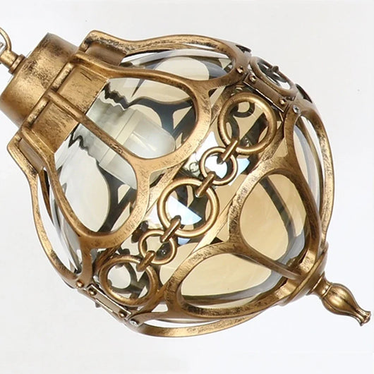 Bazi Globe Cage Outdoor Pendant Light