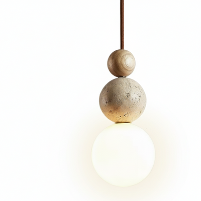 Brin Travertine Cream Pendant Light