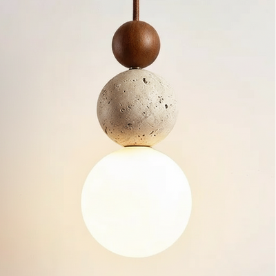 Brin Travertine Cream Pendant Light