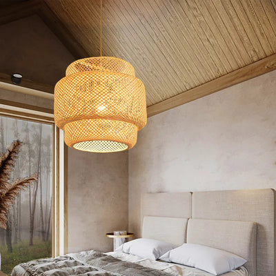 Brilo Woven Bamboo Pendant Light
