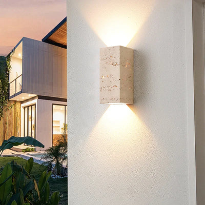Biti Travertine Outdoor Wall Light
