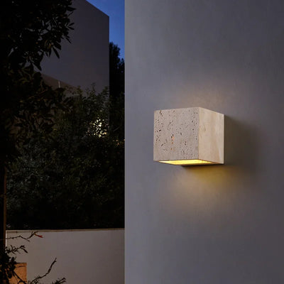 Biti Travertine Outdoor Wall Light
