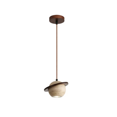Brevi Saturn Travertine Pendant Light