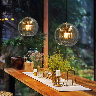 Calen Glass Globe Pendant Light
