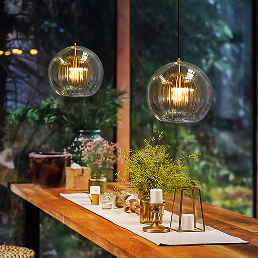 Calen Glass Globe Pendant Light