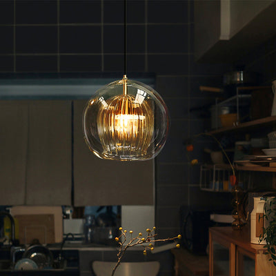 Calen Glass Globe Pendant Light