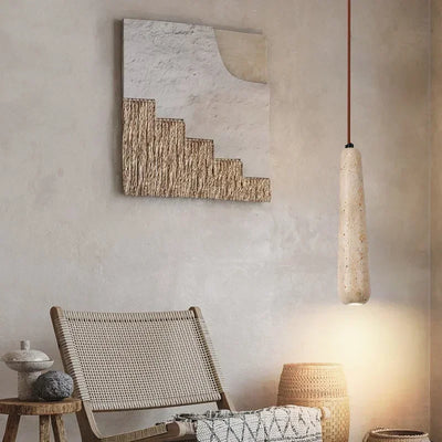 Cove Long Travertine Pendant Light