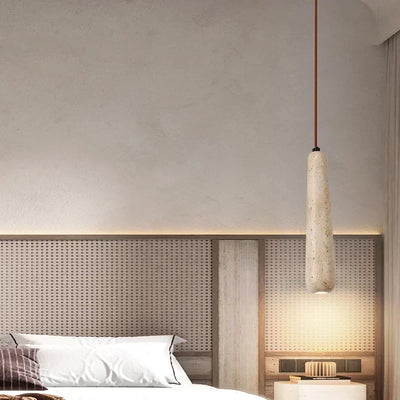 Cove Long Travertine Pendant Light