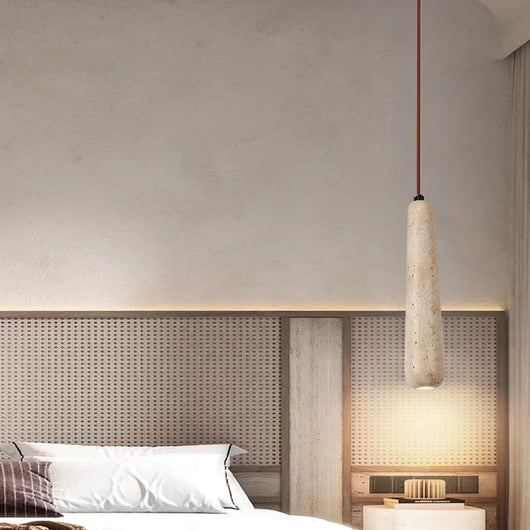 Cove Long Travertine Pendant Light