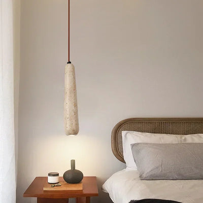 Cove Long Travertine Pendant Light