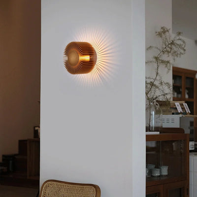 Aron Circular Sunburst Wall Light
