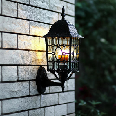 Anev Lantern Cage Outdoor Wall Light
