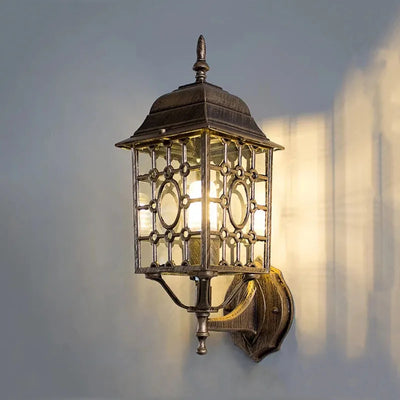 Anev Lantern Cage Outdoor Wall Light