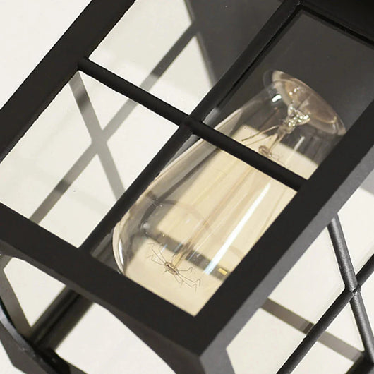 Asin Farmhouse Square Chain Pendant Lantern