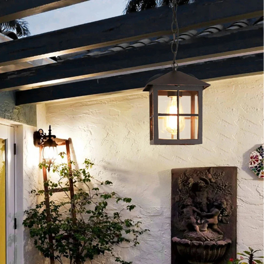 Asin Farmhouse Square Chain Pendant Lantern