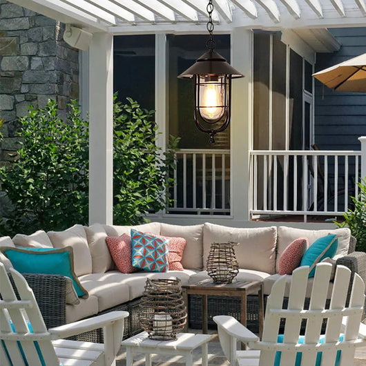 Bave Nautical Cage Outdoor Pendant Light