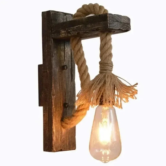 Brav Wood Bracket Suspended Wall Light