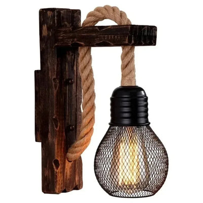 Brav Wood Bracket Suspended Wall Light