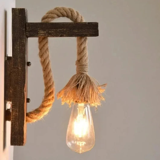 Brav Wood Bracket Suspended Wall Light