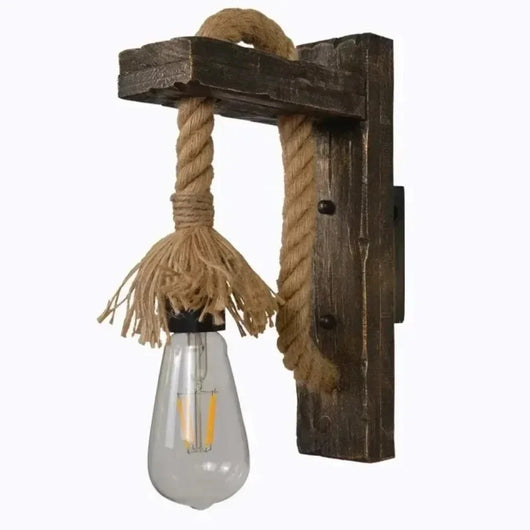 Brav Wood Bracket Suspended Wall Light