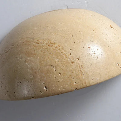 Cyri Semi Bowl Travertine Wall Light