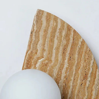 Briw Travertine Half Moon Wall Light