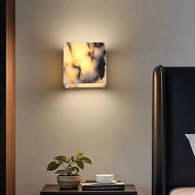 Avely Block Marble Wall Light
