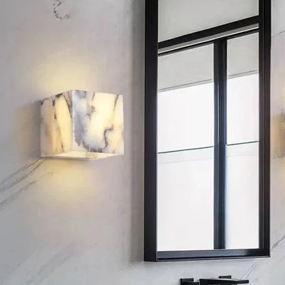 Avely Block Marble Wall Light