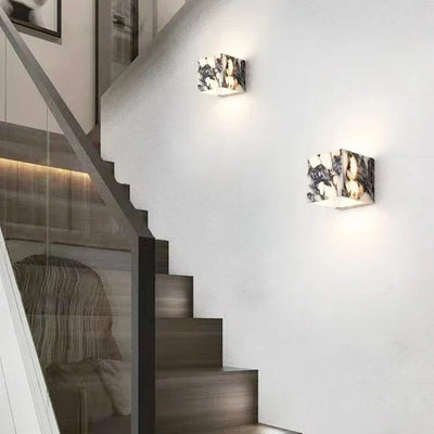 Avely Block Marble Wall Light