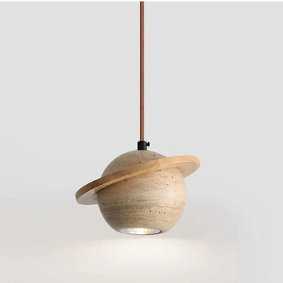 Brevi Saturn Travertine Pendant Light