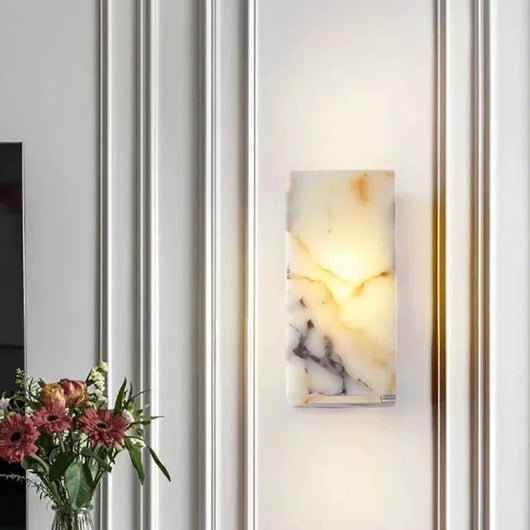 Avely Block Marble Wall Light