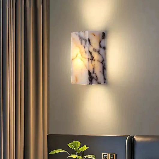 Avely Block Marble Wall Light