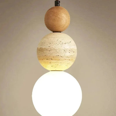 Brin Travertine Cream Pendant Light
