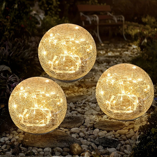 Cuve Crackle Globe Bollard Light