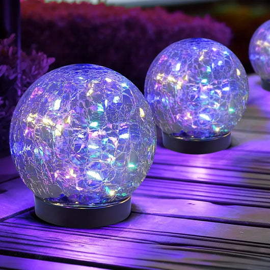 Cuve Crackle Globe Bollard Light