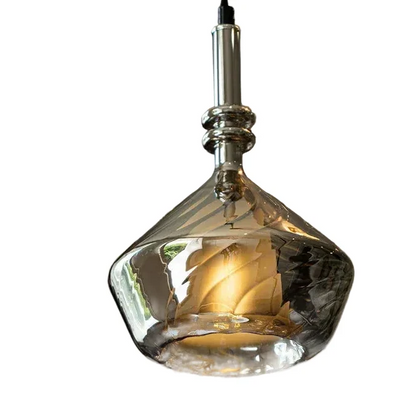 Bezi Diamond Spiral Ribbed Pendant Light