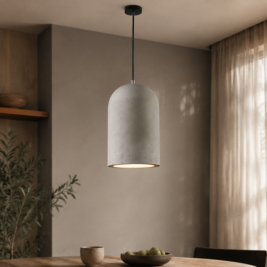 Bren Cylindrical Pendant Light in a natural lifestyle setting