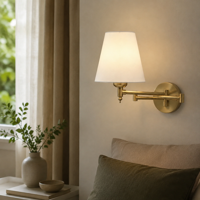 Avli Nordic Swing Wall Light in a natural lifestyle setting