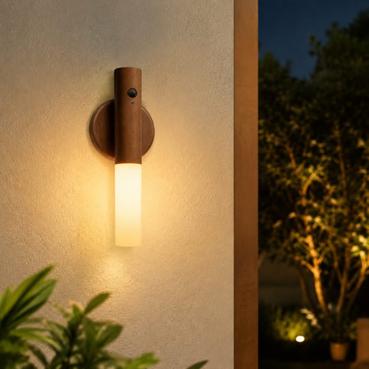 Avrel Motion Sensor LED Wall Light in a natural lifestyle setting
