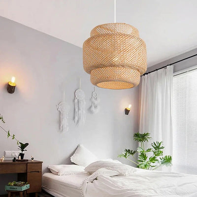 Brilo Woven Bamboo Pendant Light