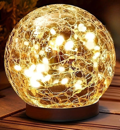 Cuve Crackle Globe Bollard Light