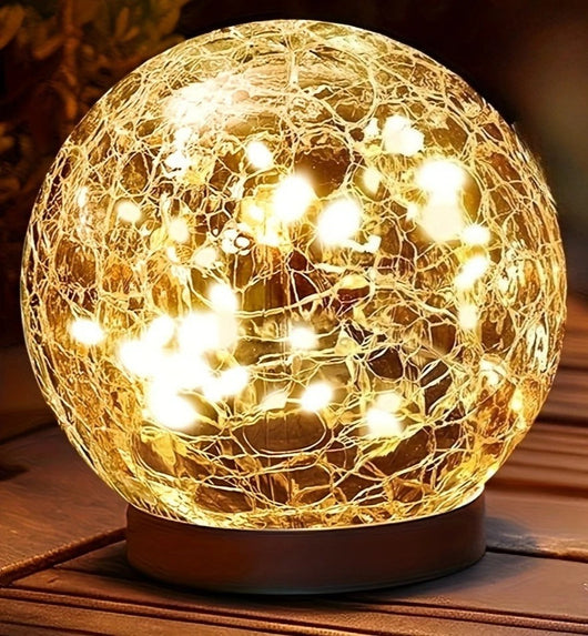 Cuve Crackle Globe Bollard Light
